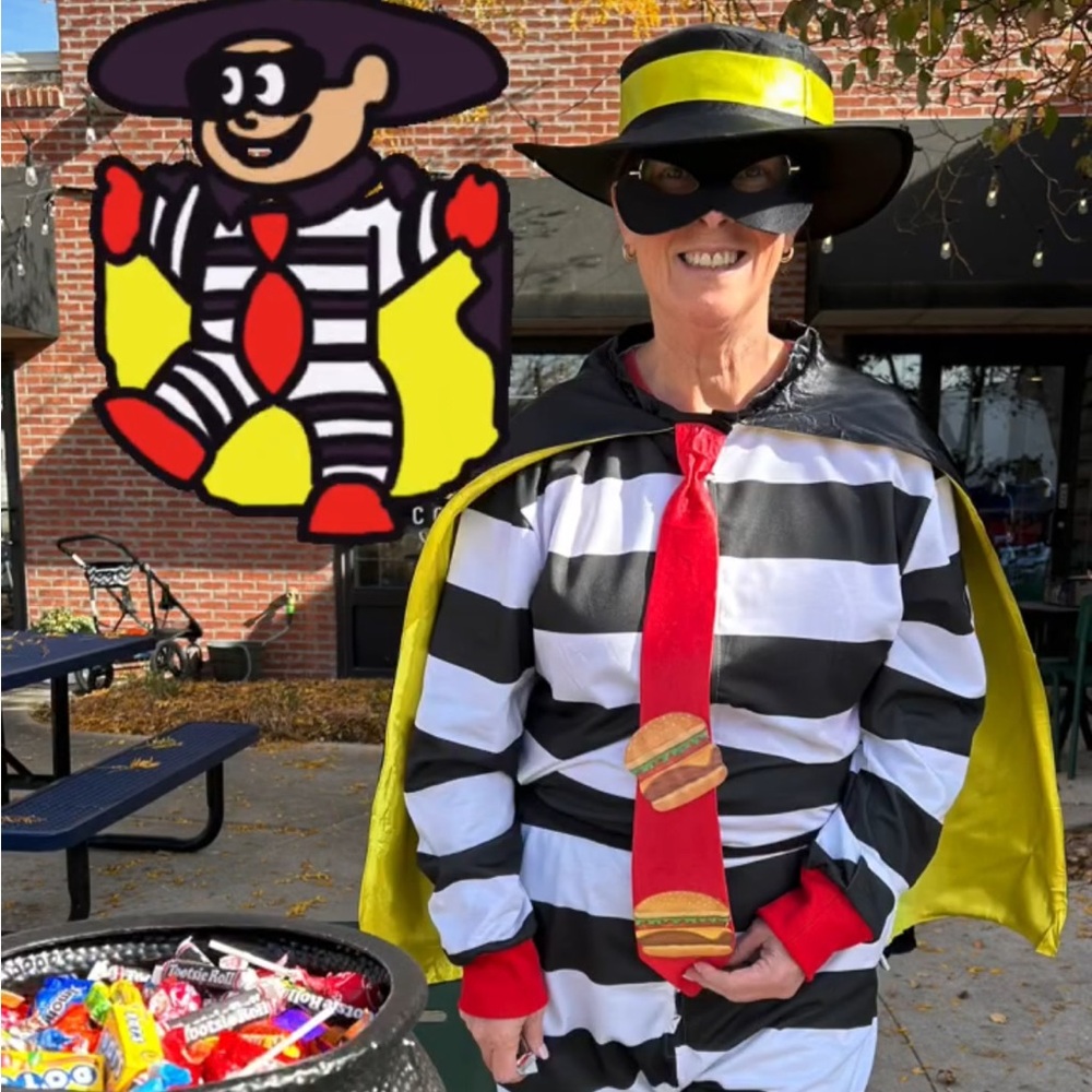 Tipsy Elves Hamburgler costume worn one hour
